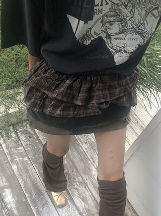 Plaid Pleated Skirt
