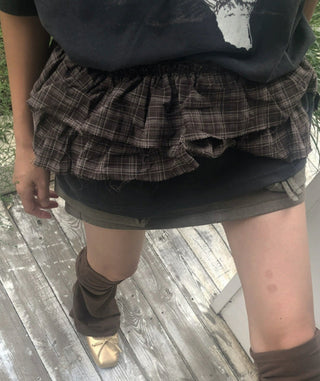 Plaid Pleated Skirt