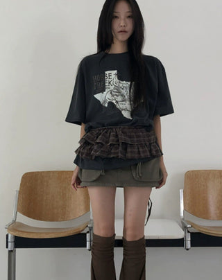 Plaid Pleated Skirt