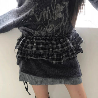 Plaid Pleated Skirt