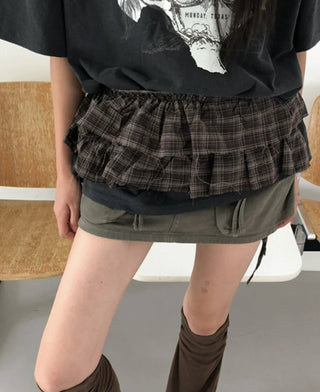Plaid Pleated Skirt