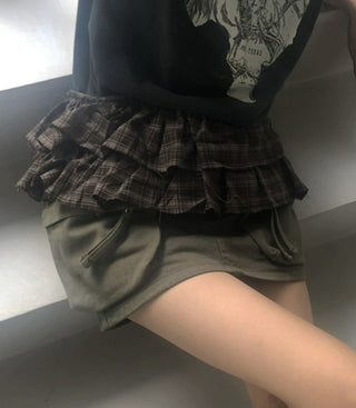 Plaid Pleated Skirt