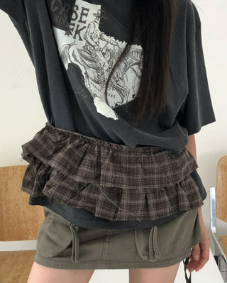 Plaid Pleated Skirt