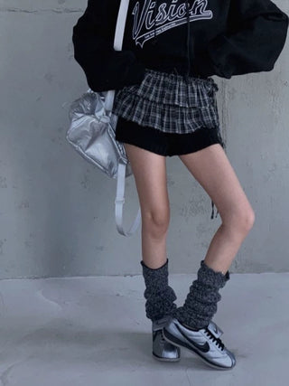 Plaid Pleated Skirt