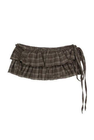 Plaid Pleated Skirt