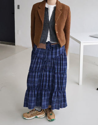 Plaid Lace Skirt