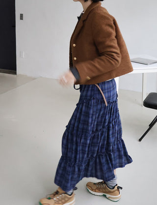 Plaid Lace Skirt