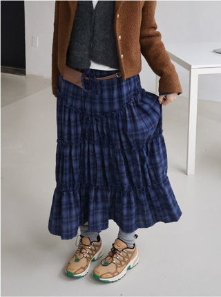 Plaid Lace Skirt