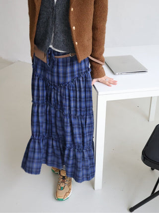 Plaid Lace Skirt