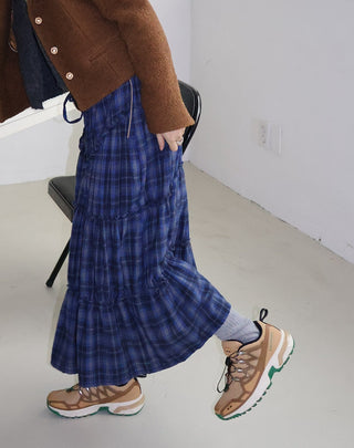 Plaid Lace Skirt