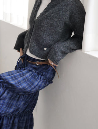 Plaid Lace Skirt