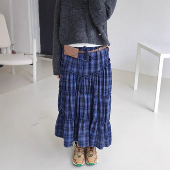 Plaid Lace Skirt