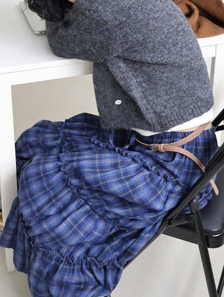 Plaid Lace Skirt