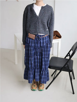 Plaid Lace Skirt