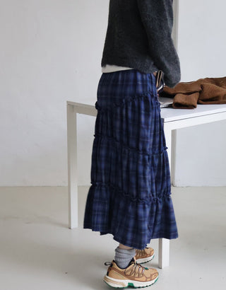 Plaid Lace Skirt