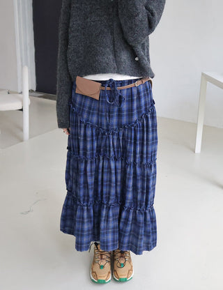 Plaid Lace Skirt