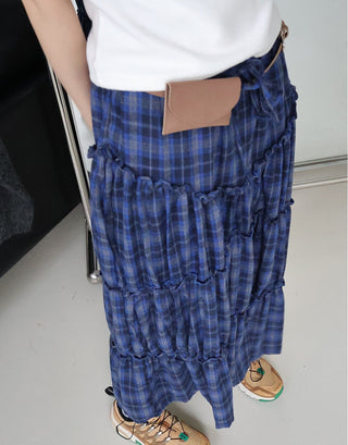 Plaid Lace Skirt