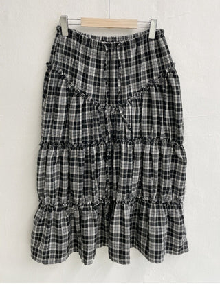 Plaid Lace Skirt