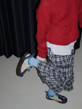 Plaid Lace Skirt