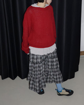 Plaid Lace Skirt