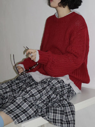Plaid Lace Skirt