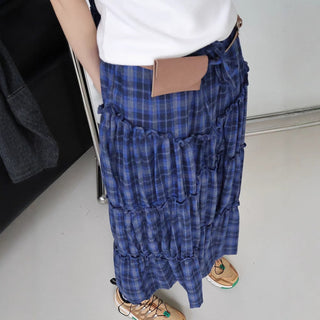 Plaid Lace Skirt