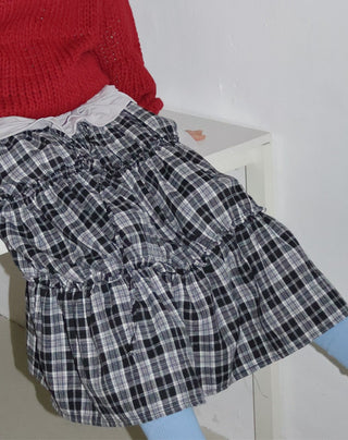 Plaid Lace Skirt