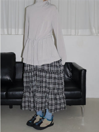 Plaid Lace Skirt