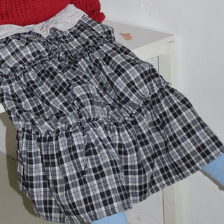 Plaid Lace Skirt