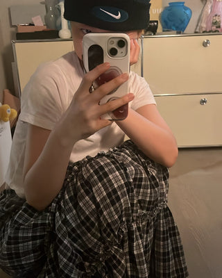 Plaid Lace Skirt