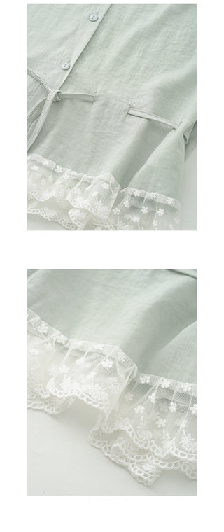 Round lace shirt
