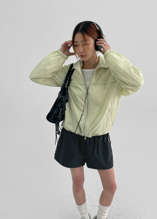 Stand collar suncoat