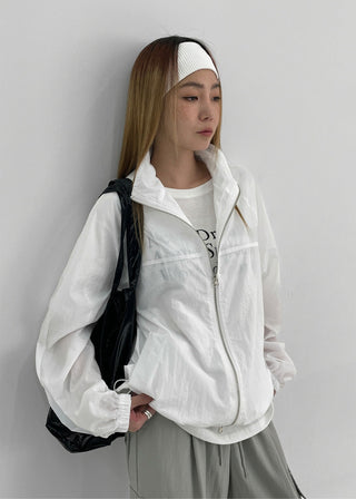 Stand collar suncoat