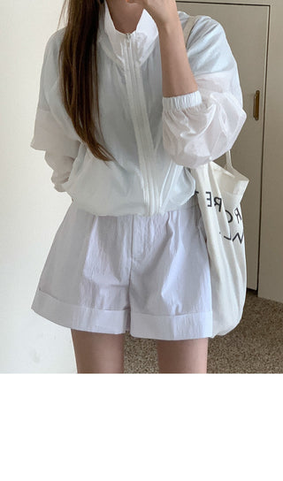 Waist-trim sun jacket