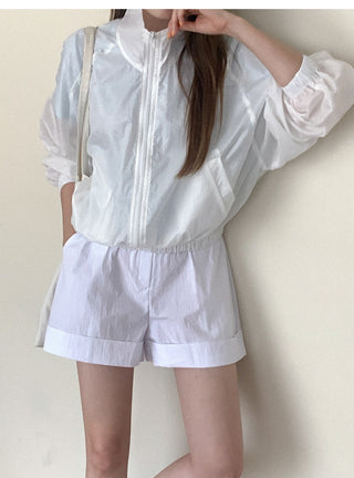 Waist-trim sun jacket