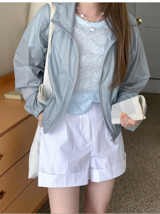 Waist-trim sun jacket