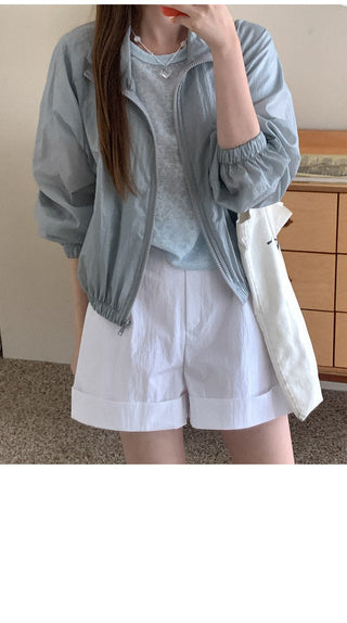 Waist-trim sun jacket
