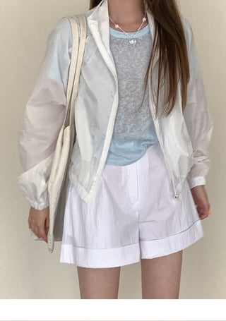 Waist-trim sun jacket
