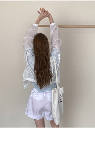 Waist-trim sun jacket