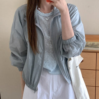 Waist-trim sun jacket