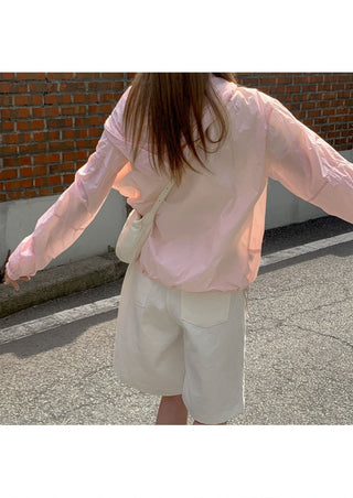 Solid hooded jacket