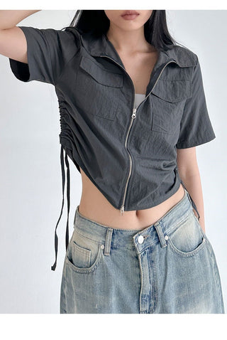 Stand collar workcoat jacket