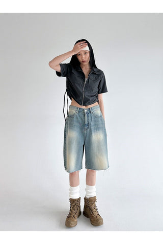Stand collar workcoat jacket