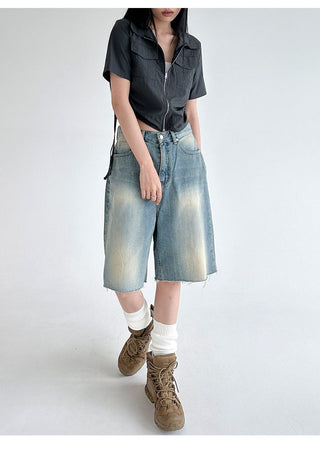 Stand collar workcoat jacket