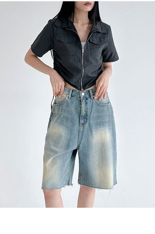 Stand collar workcoat jacket