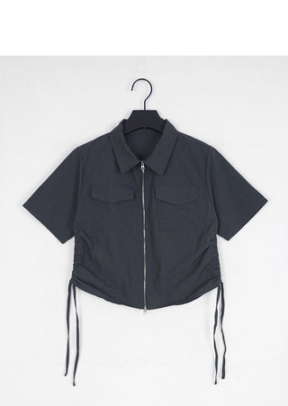 Stand collar workcoat jacket