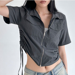 Stand collar workcoat jacket