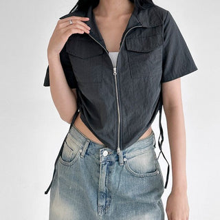 Stand collar workcoat jacket