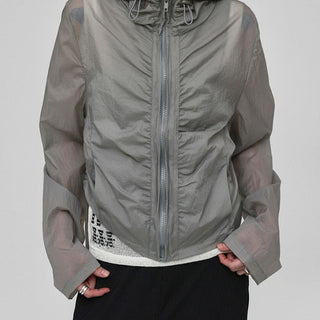 Korean hooded suncoat jacket