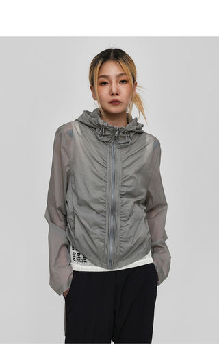 Korean hooded suncoat jacket
